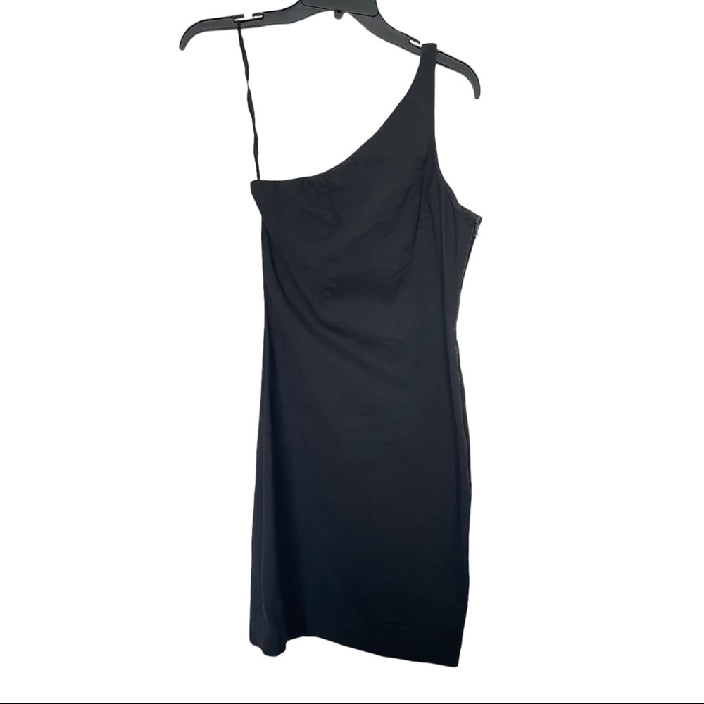 T by Alexander Wang One Shoulder Black Mini Dress